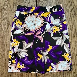 LOFT botanical/floral pencil skirt SZ 6